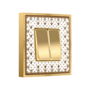 Interruptor doble tecla PORCELAIN BELLE EPOQUE