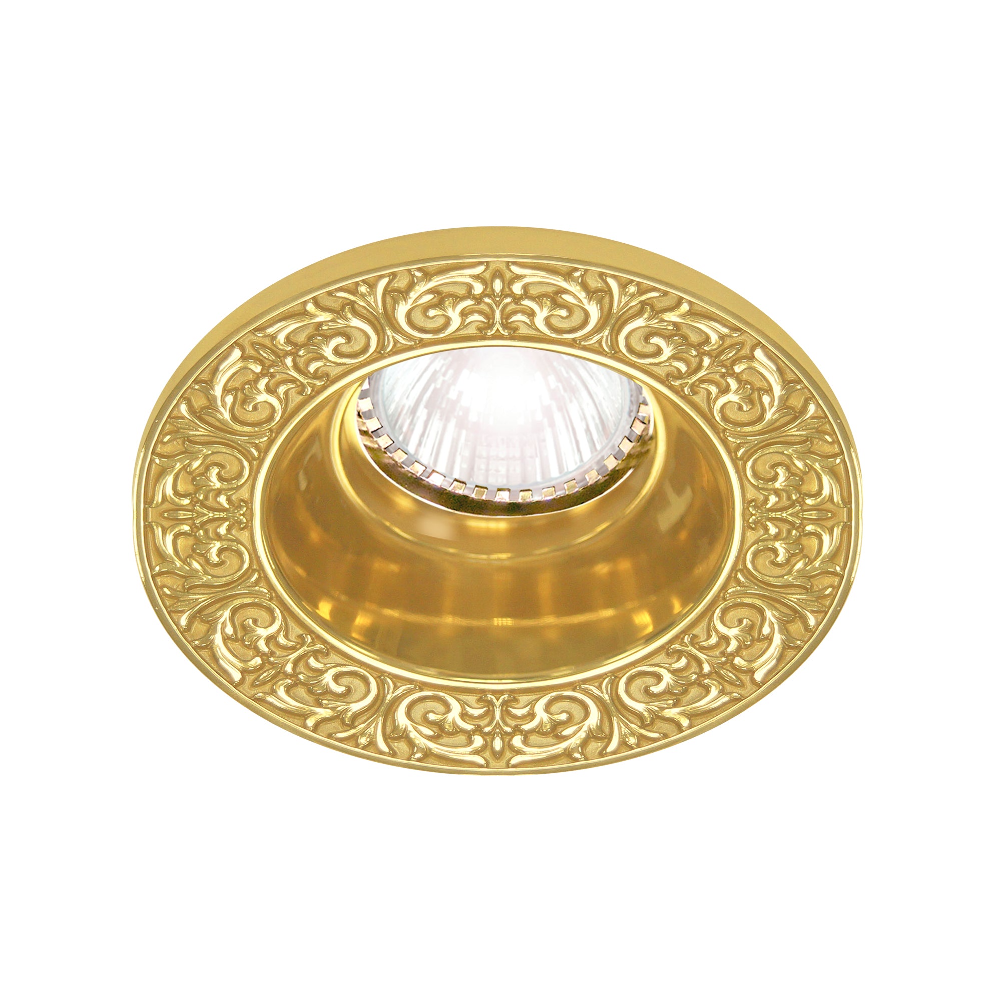 Ojo de buey clásico con forma redonda en oro