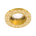 Cargar imagen en el visor de la galería, Ojo de buey clásico con forma redonda en oro con patina blanca
