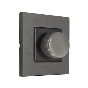 Interruptor botón giratorio SoHo color brushed graphite
